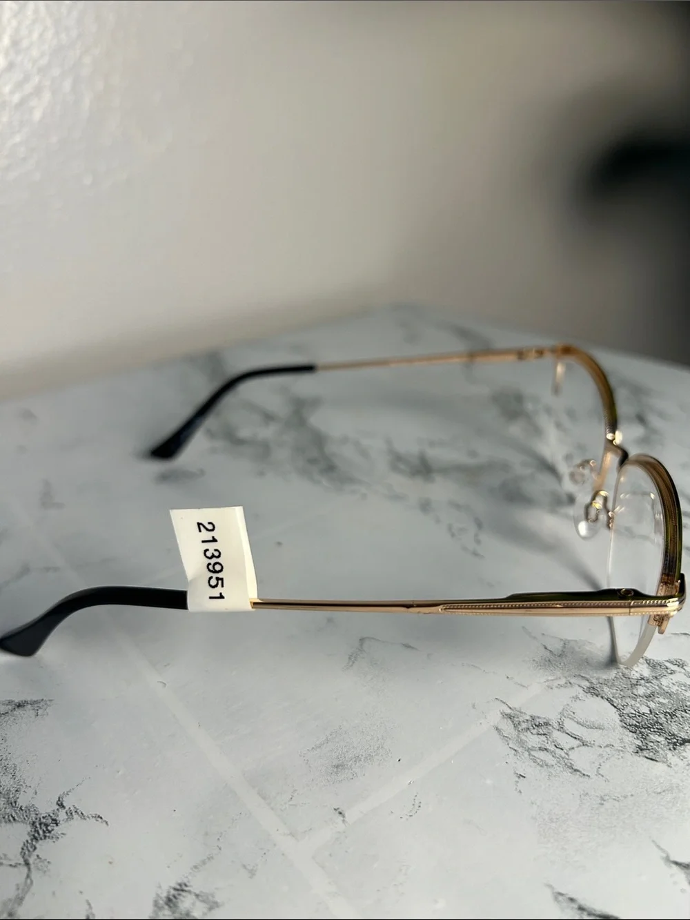 Max Cole MC1517 Women’s Semi-Rimless Eyeglass Frames Black Gold 51-17-140
